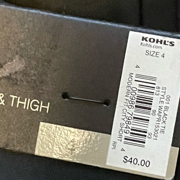 Apt 9 Black Mid Rise Shorts Size 4 - Picture 9 of 9